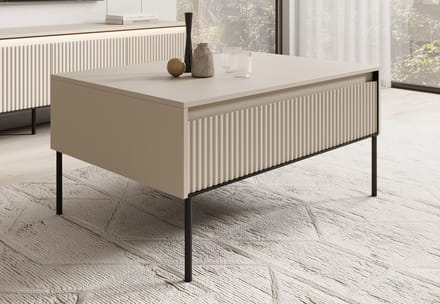 Meubella - Salontafel Timoteo - Beige - 100 cm