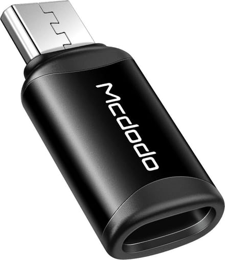 Adapter voor Data en Opladen USB-C - microUSB McDodo OT-7690, Zwart