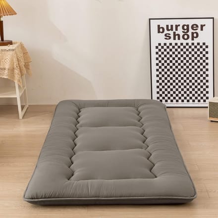 Japanse Stijl Opvouwbare Campingmatras Houtskoolgrijs Ademend