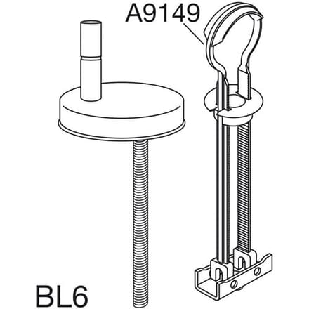 Pressalit universal tilt anchor hinge BL6999 with lift-off