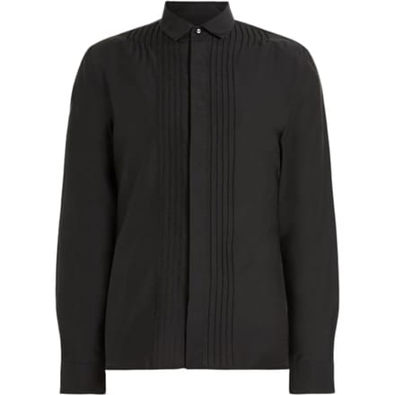 John Varvatos Laurent L/s Shirt Concealed Placket Bluf Black Maat: M | Casual Overhemden Outlet | Heren | Zwart