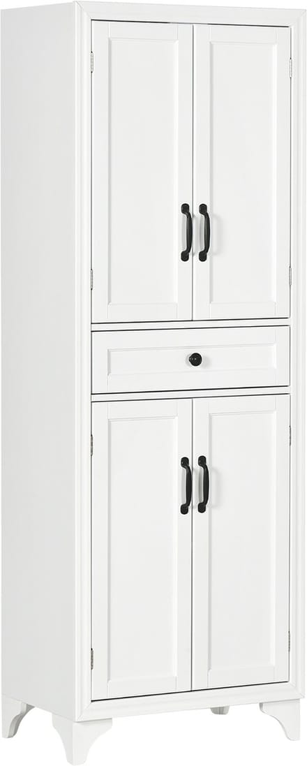 HOMCOM-Keukenkast-MDF-60x38x170cm-Wit