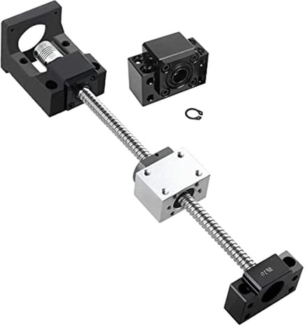 Kogelomloopspindel set 500 mm met eindondersteuning en motorhouder voor Nema 23 stappenmotor