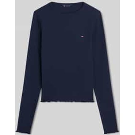 slim fit shirt met lange mouwen van katoenmix