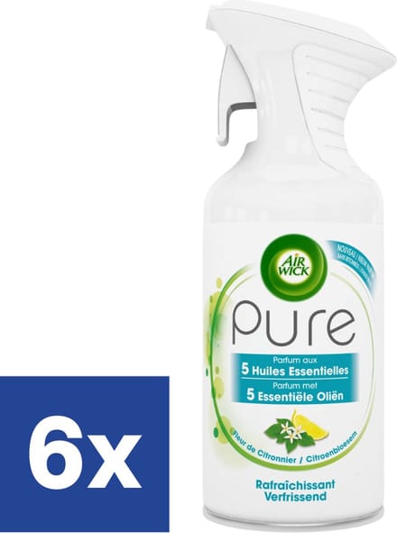 Air Wick - Luchtverfrisser - Spray - Citroenbloesem - 250ml x 6