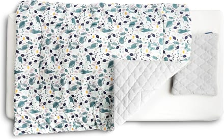 Sensillo beddengoed set l dekbed met kussen 95 × 75 cm aminals grey