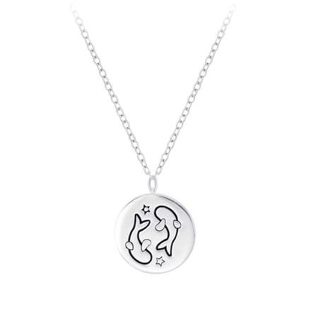 Joy|S - Zilveren sterrenbeeld Pisces Vissen hanger met ketting