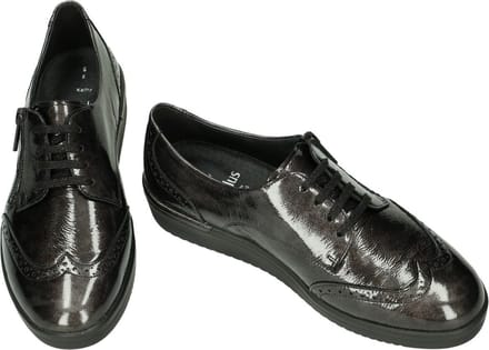 Solidus -Dames - grijs donker - lage gesloten schoenen - maat 37.5