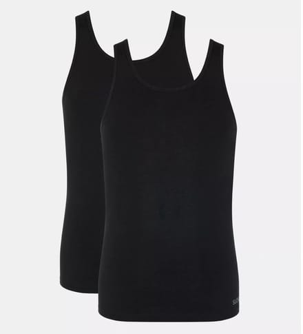 sloggi men GO ABC 2.0 Tank Top 2P Heren Onderhemd - Zwart - Maat XL