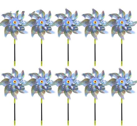 Reflecterende vogelverschrikker / windspinner - zilver