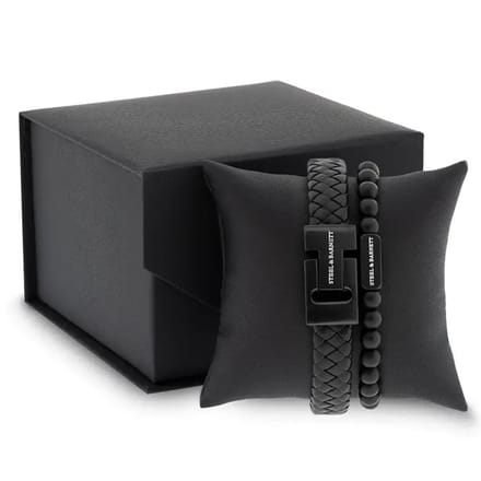 STEEL & BARNETT - Geschenkset Heren - Duo Harrison Set Zwart - Maat L