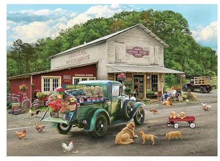 1000 stukjes puzzel, Algemeen Winkeltje, met patroon poster