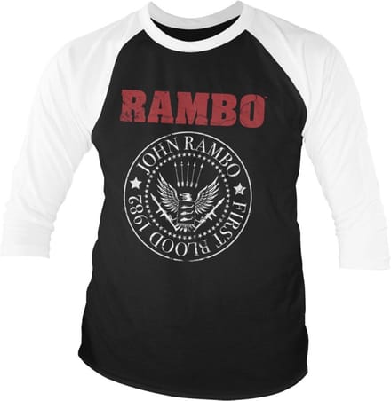 Rambo Raglan top -M- First Blood 1982 Seal Zwart/Wit