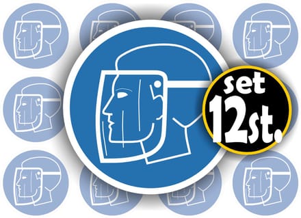 Jerma - Spatscherm - Gezicht bescherming - Sticker - set 12 st - Ø 4.5 cm - Weerbestendig - Zelfklevend