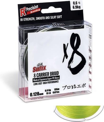 Sufix 8 Braid 0.33mm 26.5Kg 300m Neon Chartreuse