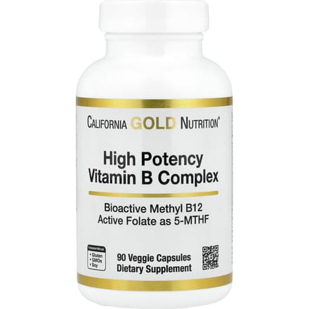 Lake Avenue Nutrition, Krachtig Vitamine B Complex, 90 Plantaardige Capsules