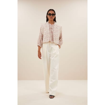 By-Bar Isla Flower Jacket Little Flower Print Maat: L | Gilets Outlet | Dames | Wit