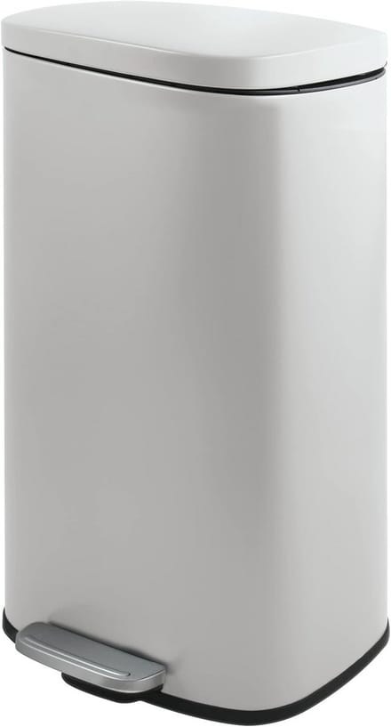 Afvalemmer 50 liter met softclose en pedaal voor keuken - Wit