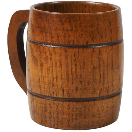 350ml Vintage Houten Bierpul met Handvat Grote Capaciteit Drinkbeker brown