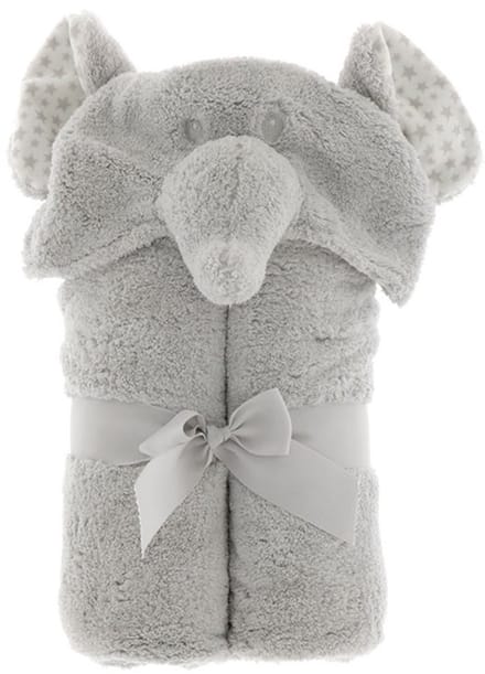 Unique Living | Badjas plush baby animal 100x75cm elephant