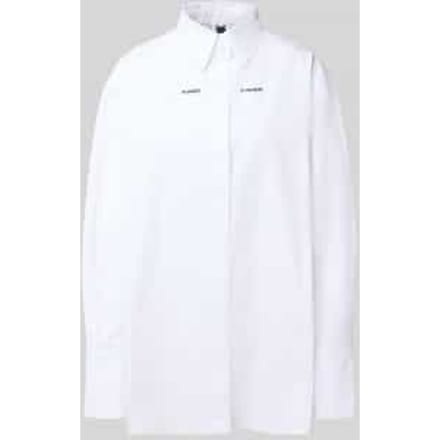 relaxed fit overhemdblouse met gestikt logo