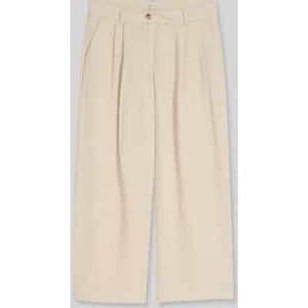 Tom Tailor - Culotte broek met linnen - Maat 36/28 - sand stone beige melange