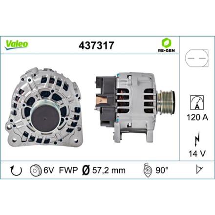 Driefasige generator VALEO 437317