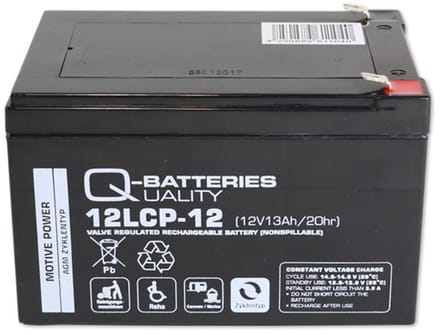 Q-Batteries 12LCP-12 LCP 12V 13Ah AGM
