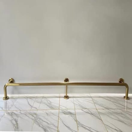 Voet Railing - Bar Voetsteun - Comfortabel Zitten - Verstelbare Lengte - 32 mm Diameter - Goud