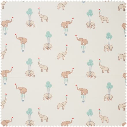 Katoenen stof "Flying Elephants"