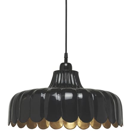 PR Home Hanglamp Wells, zwart/goud, Ø 43 cm, metaal