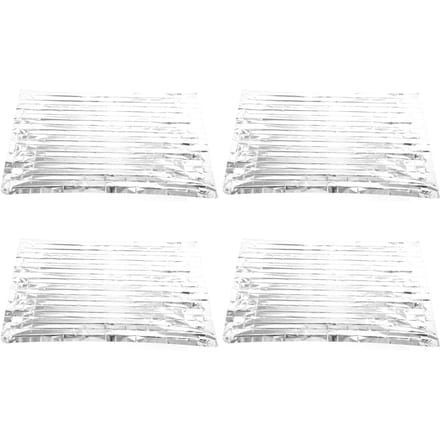 Nooddeken 130x210cm Draagbaar Multifunctioneel Nood Waterdicht Thermisch Deken Zilver white