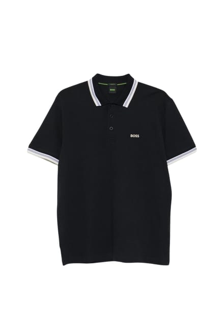Polo Boss Green Paddy poloshirt zwart pique effen