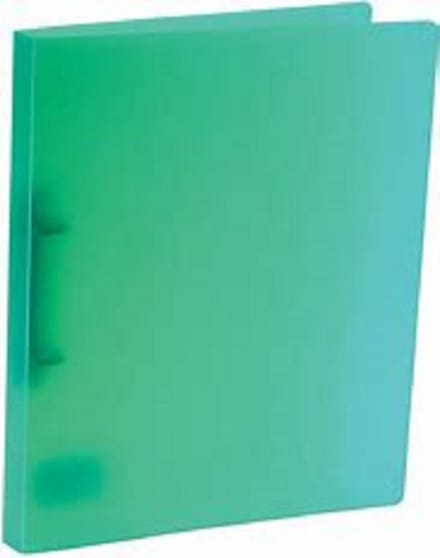 Bronyl ringmap, voor ft A4, uit PP, 2 ringen van 15 mm, geassorteerde transparante kleuren 24 stuks