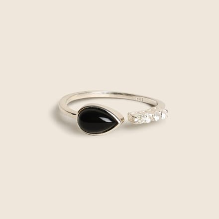 diluna.nl - ring Onyx en Topaas - 925 sterling zilveren edelsteen ring