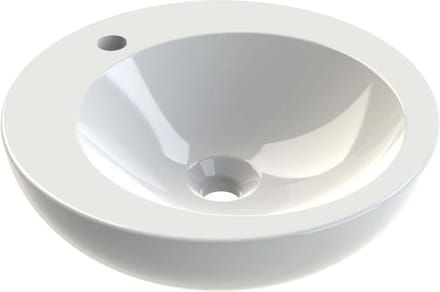 Allibert opbouwwaskom Komo 46cm rond wit glanzend met kraangat