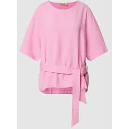 Blouseshirt met stoffen riem, model 'Rikas'
