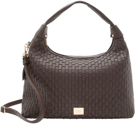 L.CREDI schoudertas Radka Hobo Bag Chocolate donkerbruin