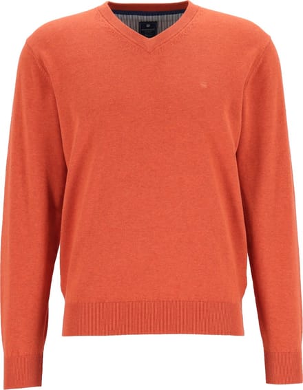 Redmond heren trui katoen - V-hals - oranje