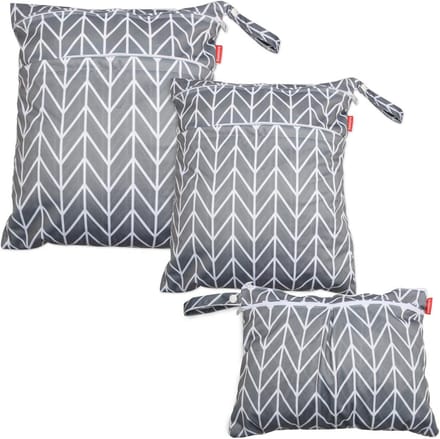 Luiertas Organizer met Herbruikbare Stof - 3 Stuks, Grijs
