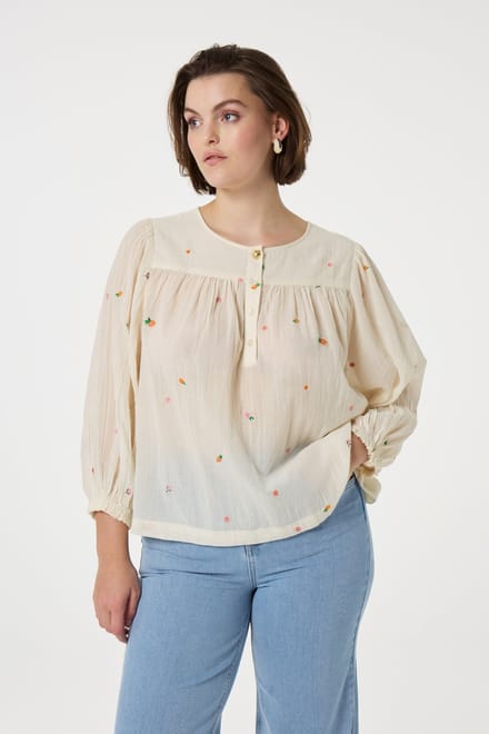 Fabienne Chapot Bindi Top Cosy White Maat: 38 | Longsleeves Outlet | Dames | Wit