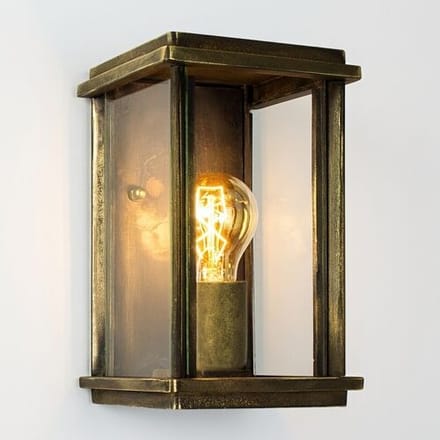 KS Verlichting wandlamp - Capital - S - Buitenlamp - E27 - Vierkant - Glas - Elegant - Brons