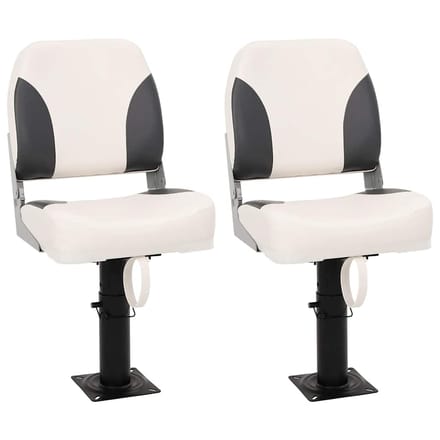 vidaXL - Bootstoel - 2 - set - inklapbaar - met - lage - rugleuning