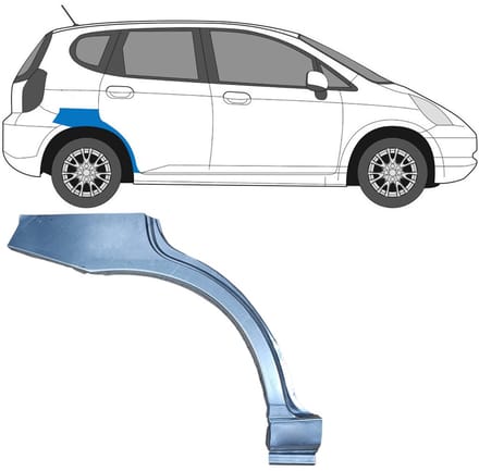 Reparatiepaneel achterspatbord voor Honda Jazz 2002-2008 / Rechts