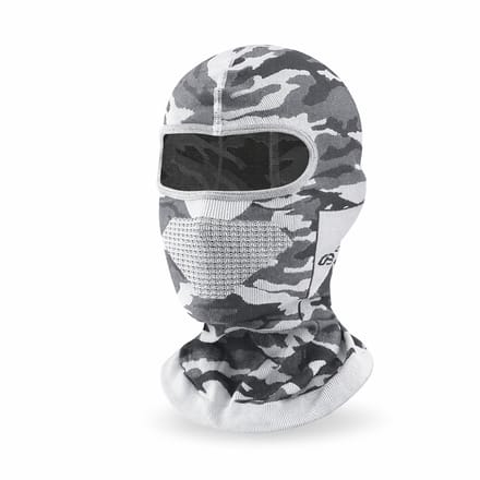 Cloudy Bivakmuts Balaclava – Ademend & Dun onder Helm – Fiets, Motor en Scooter – Grijs-witte camouflage