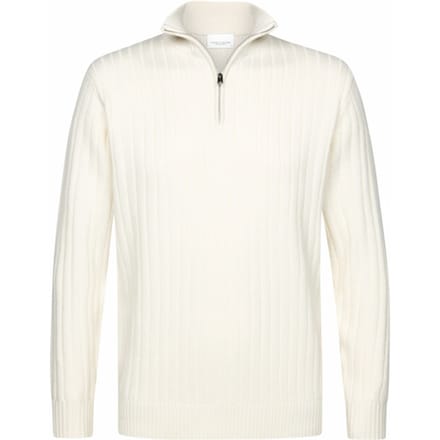 Profuomo PULLOVER HALF ZIP OFF WHITE  XL