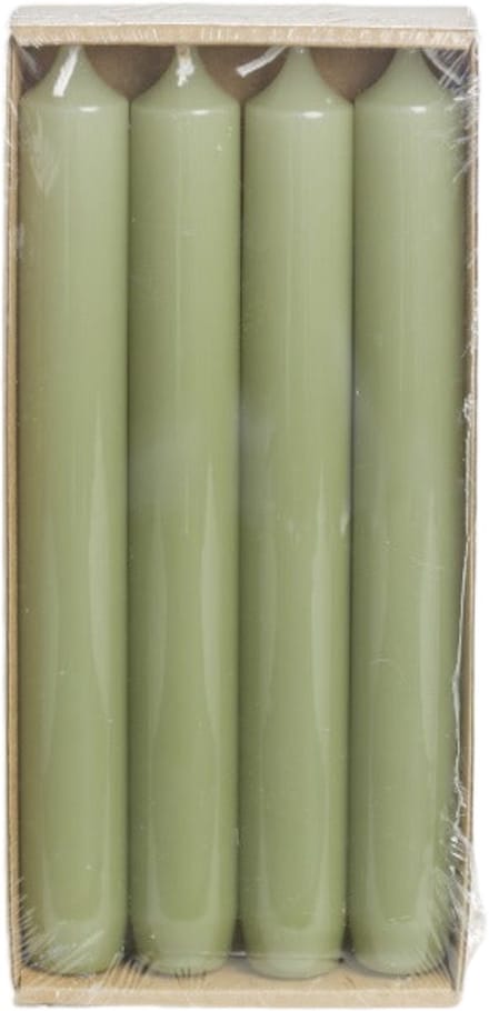 Rustik Lys - Hoogglans - Dinerkaarsen - Eucalyptus - Set van 4  - Ø 2,1  x 19 Centimeter