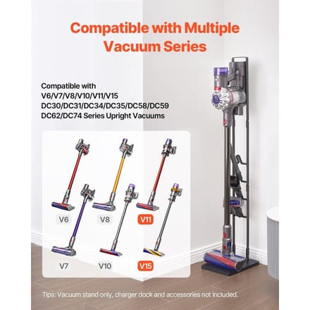 Support de sol pour aspirateur Dyson Multi-Modèles Support de rangement avec 4 crochets