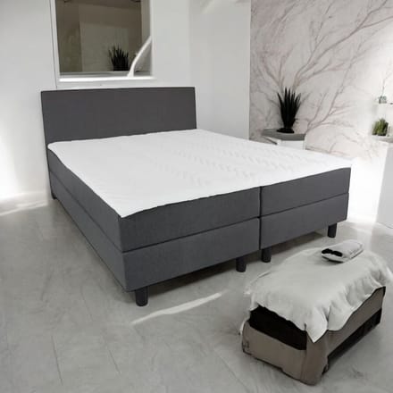 Boxspring Essential - 200x210 Compleet - Antraciet Glad - BG Homestyling