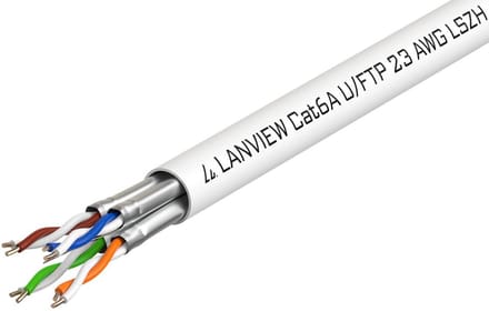 Lanview LVN122430 netwerkkabel Wit 500 m Cat6a U/FTP (STP) Rond